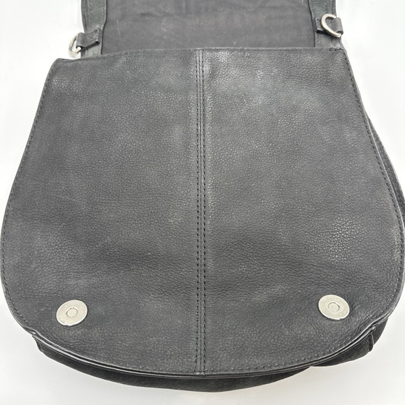 Rebecca Minkoff Women's Black Leather Saddlebag Crossbody Bag No Shoulder Strap - Picture 4 of 8